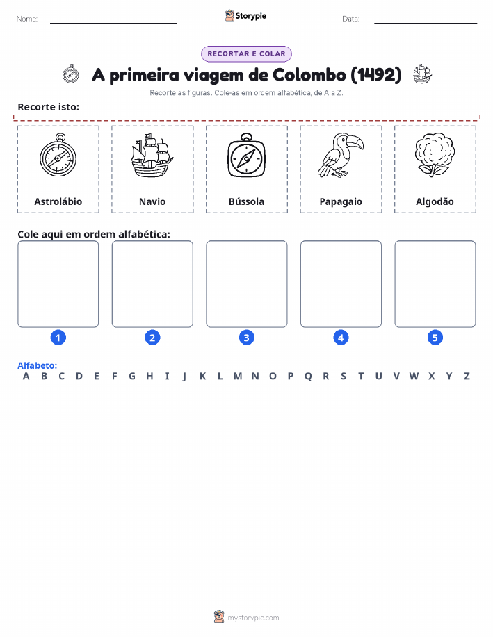 Recortar & Colar Alfabeto