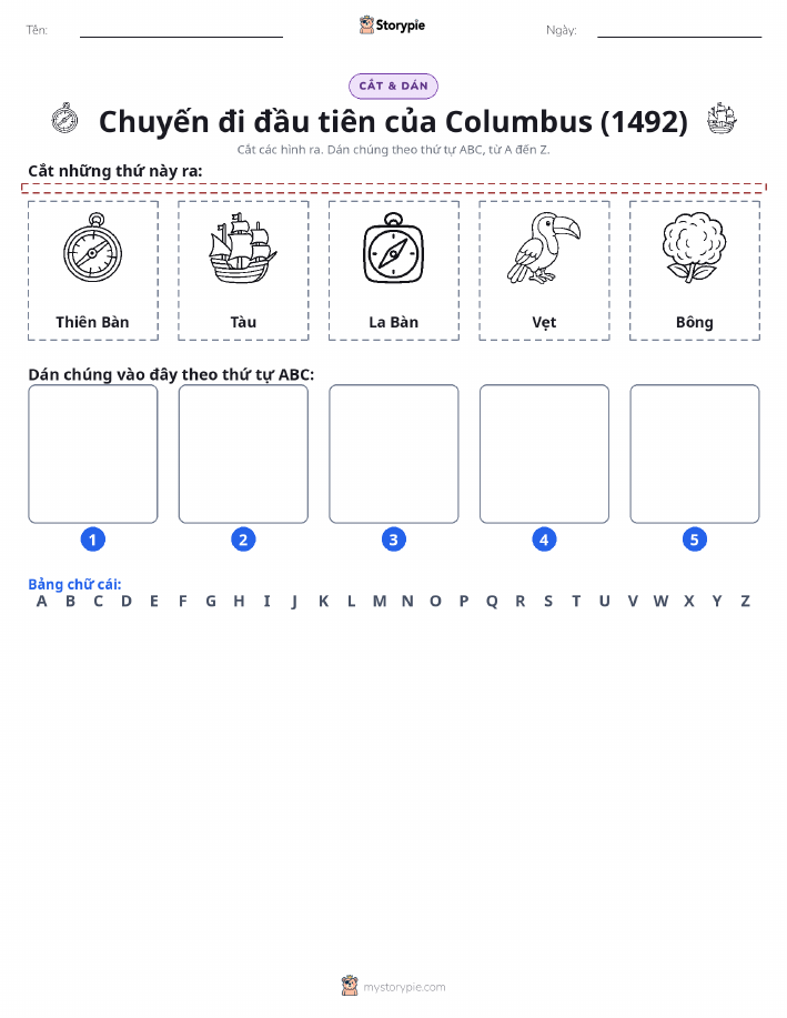 Cắt & Dán Chữ Cái