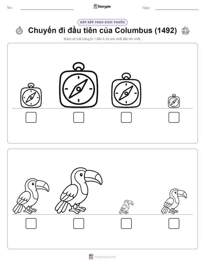 Thứ Tự Kích Thước