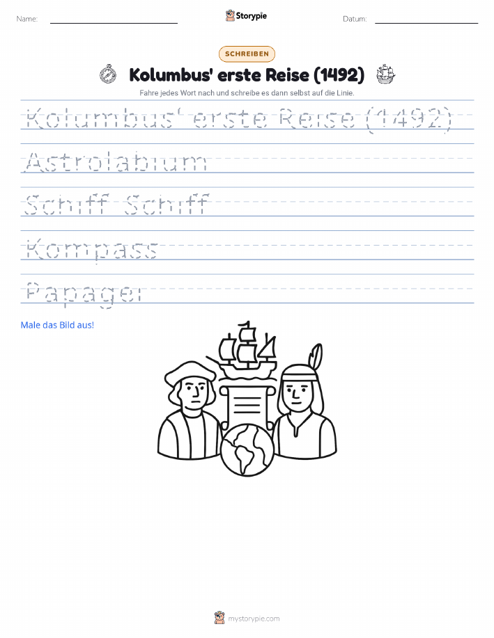Schreibübung