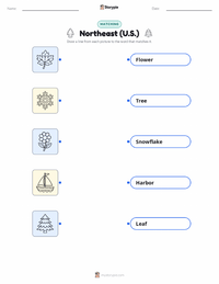 Northeast (U.S.) printable worksheet for kids