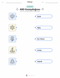 Kuzeydoğu (ABD) çocuklar için yazdırılabilir çalışma sayfası