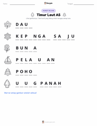 Prabaca lembar kerja cetak Timur Laut (A.S.)