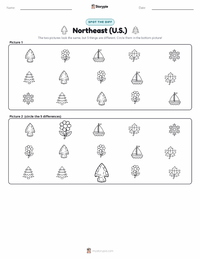 Northeast (U.S.) printable worksheet preview