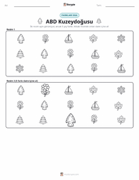 Kuzeydoğu (ABD) yazdırılabilir çalışma sayfası önizlemesi