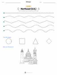 Northeast (U.S.) printable worksheet preview