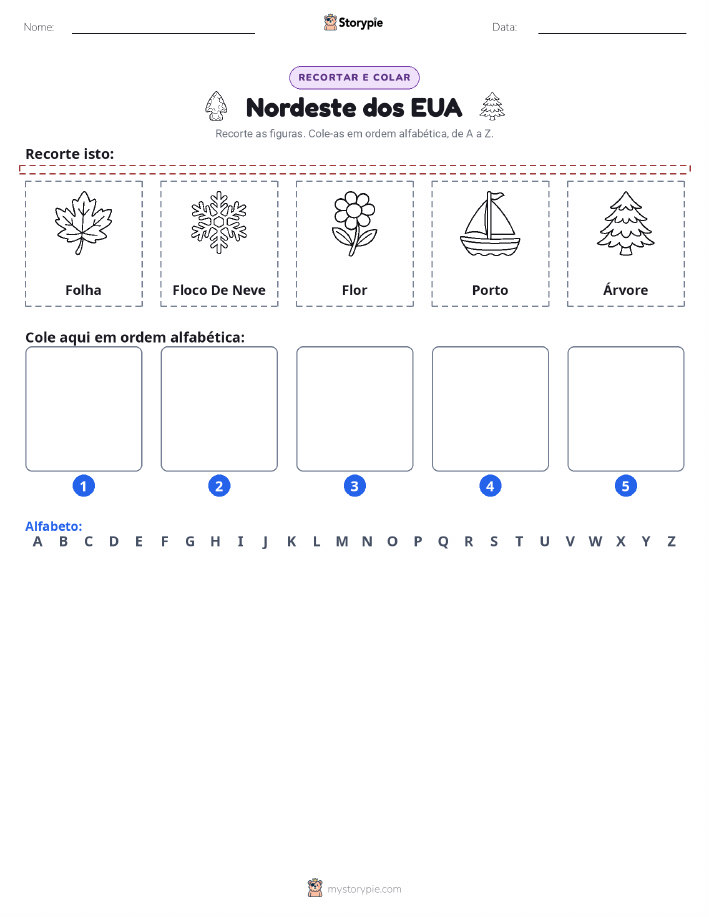 Recortar & Colar Alfabeto