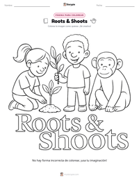 Vista previa de la hoja de trabajo imprimible de Roots & Shoots