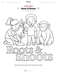 Roots & Shoots yazdırılabilir çalışma sayfası önizlemesi