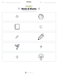 Roots & Shoots printable worksheet preview