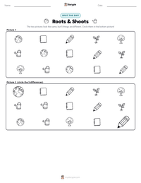 Roots & Shoots printable worksheet preview