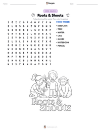 Roots & Shoots printable worksheet preview