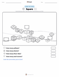 Square printable worksheet preview