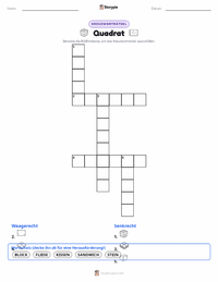 Quadrat druckbare Arbeitsblatt Vorschau