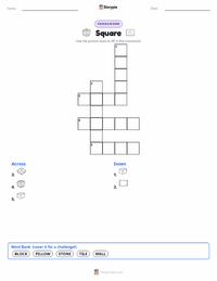 Square printable worksheet preview