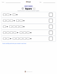 Square printable worksheet preview
