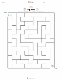 Square printable worksheet preview