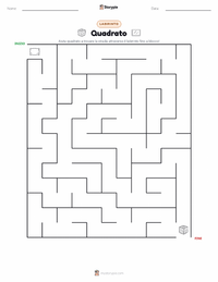 Anteprima della scheda stampabile di Quadrato