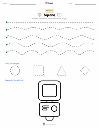 Square printable worksheet preview