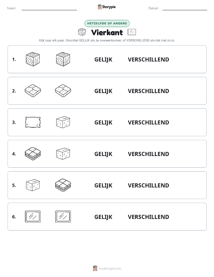 Zelfde of Verschillend