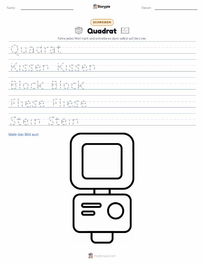 Schreibübung