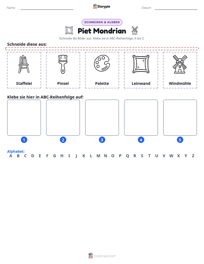 Schneiden & Einfügen Alphabet