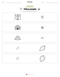 Taíno people printable worksheet preview