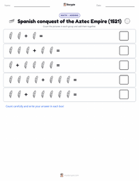 Spanish conquest of the Aztec Empire (1521) printable worksheet preview