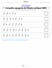 Aperçu de la feuille de travail imprimable Conquête espagnole de l'Empire aztèque