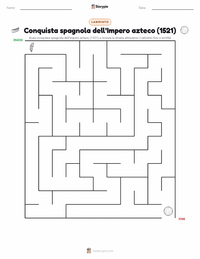 Anteprima della scheda stampabile di Conquista spagnola dell'Impero Azteco