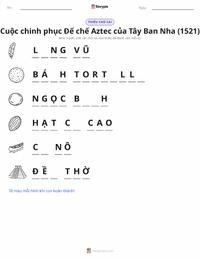 Xem trước tài liệu in sẵn Cuộc chinh phạt của Tây Ban Nha đối với Đế chế Aztec