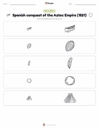 Spanish conquest of the Aztec Empire (1521) printable worksheet preview