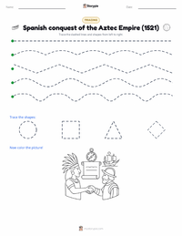 Spanish conquest of the Aztec Empire (1521) printable worksheet preview