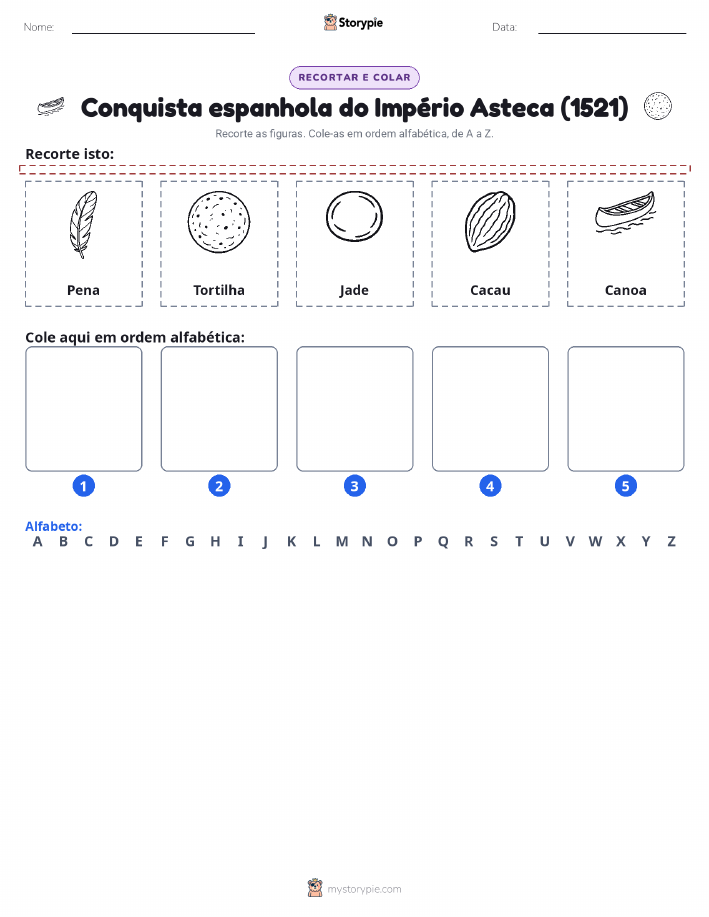 Recortar & Colar Alfabeto