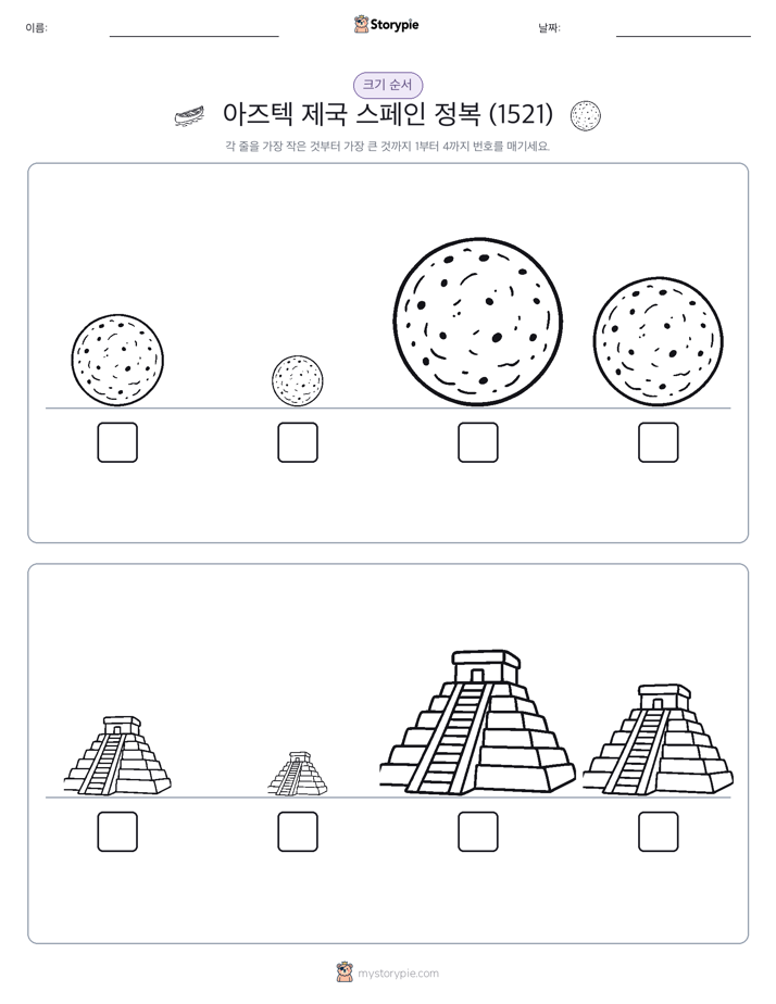크기 순서