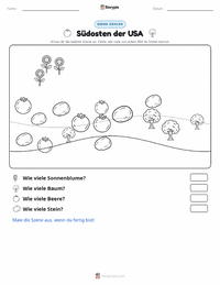 Südosten (USA) druckbare Arbeitsblatt Vorschau