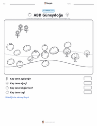 Güneydoğu (ABD) yazdırılabilir çalışma sayfası önizlemesi