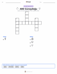 Güneydoğu (ABD) yazdırılabilir çalışma sayfası önizlemesi