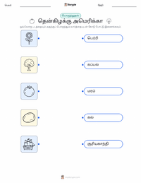 தென்கிழக்கு (அமெரிக்கா) குழந்தைகளுக்கான அச்சிடக்கூடிய வேலைப்பதிவு