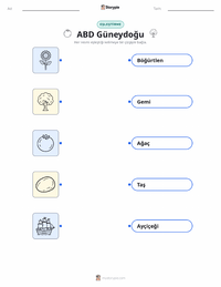 Güneydoğu (ABD) çocuklar için yazdırılabilir çalışma sayfası