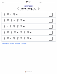 Southeast (U.S.) printable worksheet preview