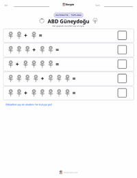 Güneydoğu (ABD) yazdırılabilir çalışma sayfası önizlemesi