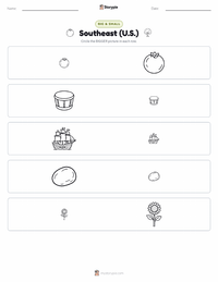 Southeast (U.S.) printable worksheet preview