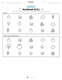 Southeast (U.S.) printable worksheet preview