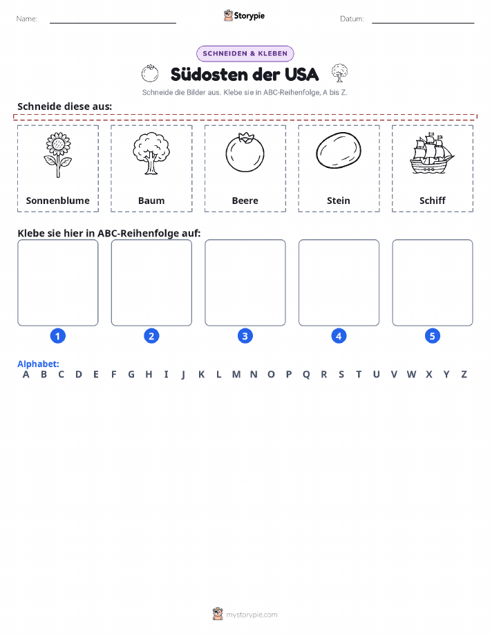 Schneiden & Einfügen Alphabet
