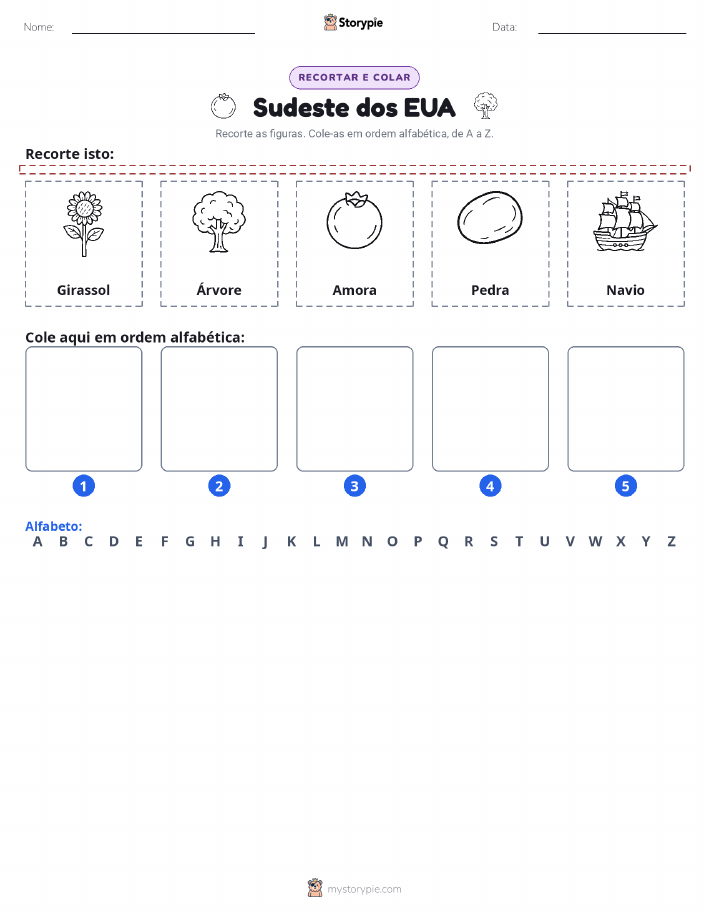 Recortar & Colar Alfabeto