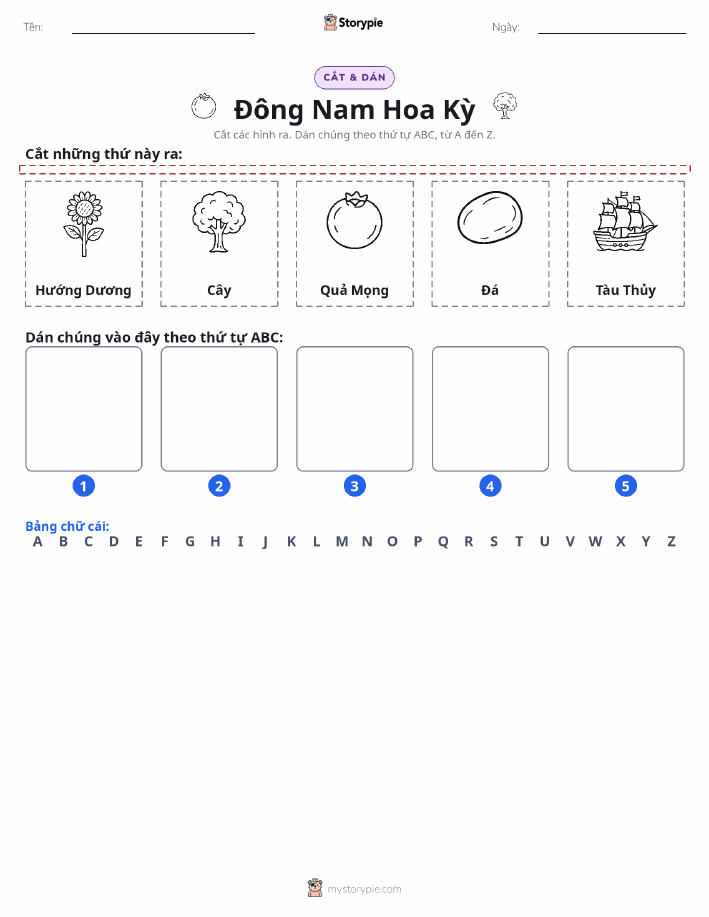 Cắt & Dán Chữ Cái