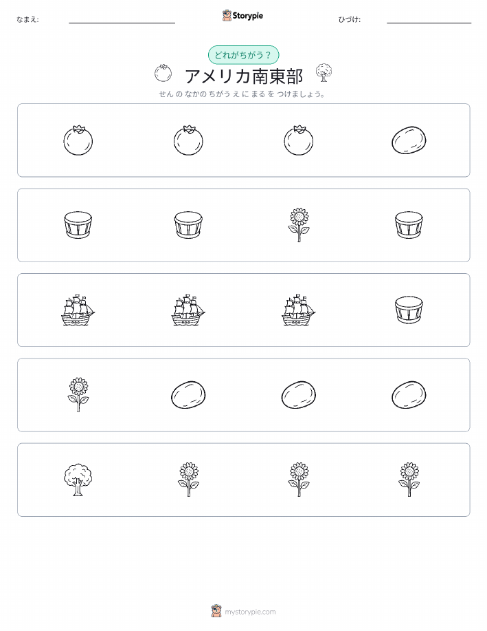 異なるものを見つけよう