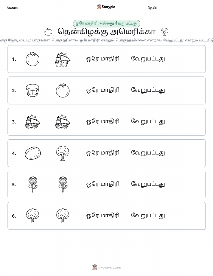 அதே அல்லது மாறுபட்டது