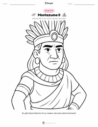 Moctezuma II. Malvorlage für Kinder